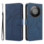 For Honor Magic8 Lite 5G / X9d 5G / X70 5G Wallet Case Leather Phone Cover Stand with Curved Line Design