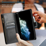 For Honor Magic8 Pro 5G Leather Case Zipper Wallet Stand Shockproof Phone Cover with Wrist Strap