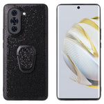 Huawei Nova 10 4G PU-läderbelagt PC+TPU Halkfritt stötsäkert mobilskal Stödställ Magnetiskt Bilfäste Skydd