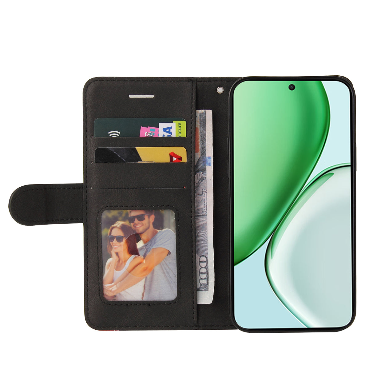 For Honor Magic8 Lite 5G / X9d 5G / X70 5G Leather Phone Case Stand Wallet with Bi-colour Splicing Design