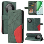 For Honor Magic8 Lite 5G / X9d 5G / X70 5G Leather Phone Case Stand Wallet with Bi-colour Splicing Design