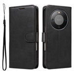For Honor Magic8 Lite 5G / X9d 5G / X70 5G Leather Wallet Case with Strap Solid Color Phone Stand Cover