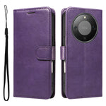 For Honor Magic8 Lite 5G / X9d 5G / X70 5G Leather Wallet Case with Strap Solid Color Phone Stand Cover