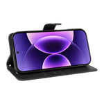For Xiaomi 17 Pro Leather Wallet Case with Strap Solid Color Phone Stand Cover