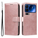 For Xiaomi 17 Pro Leather Wallet Case with Strap Solid Color Phone Stand Cover