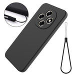 For Oppo F31 Pro 5G Liquid Silicone Case Phone Back Cover with Hand Strap