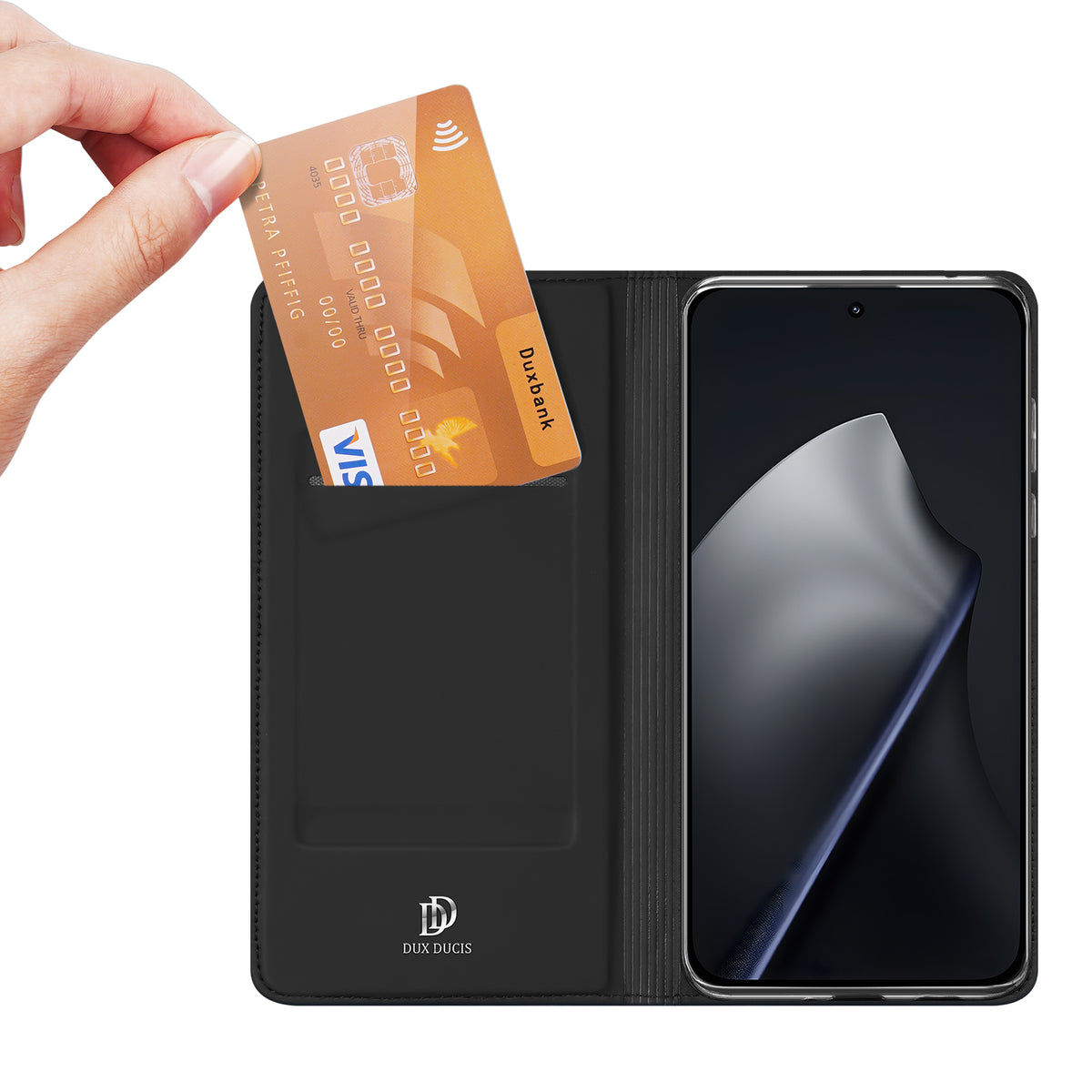 DUX DUCIS För Xiaomi 15T Skal Skin Pro Series Läder Stativ Skal Korthållare