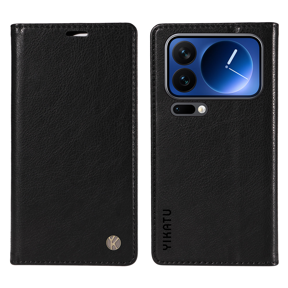 YIKATU For Xiaomi 17 Pro Wallet Case  YK-006 Magnetic Closure Leather Phone Cover Litchi Texture