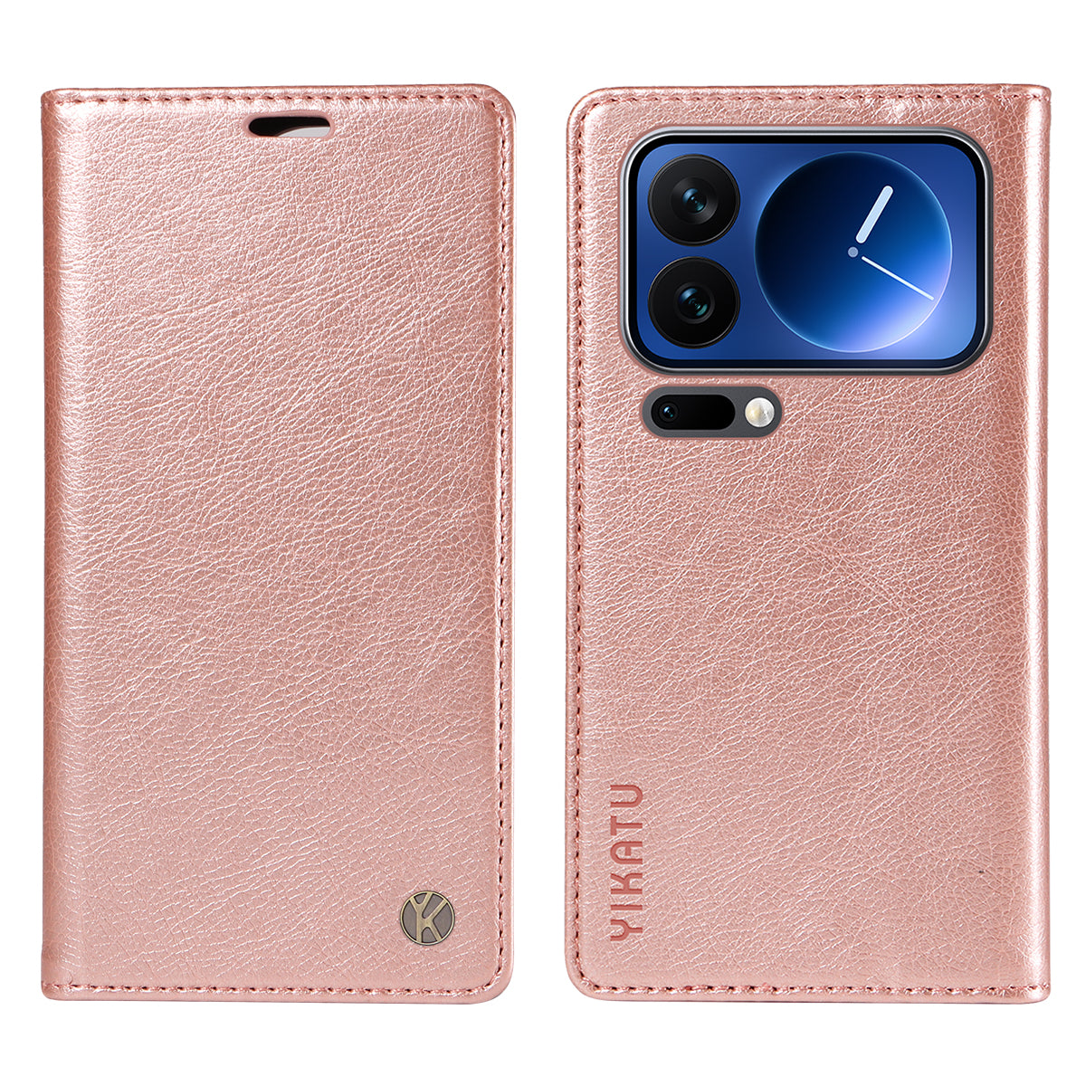 YIKATU For Xiaomi 17 Pro Wallet Case  YK-006 Magnetic Closure Leather Phone Cover Litchi Texture