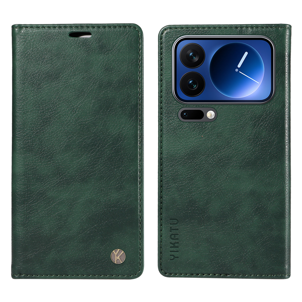YIKATU For Xiaomi 17 Pro Wallet Case  YK-006 Magnetic Closure Leather Phone Cover Litchi Texture