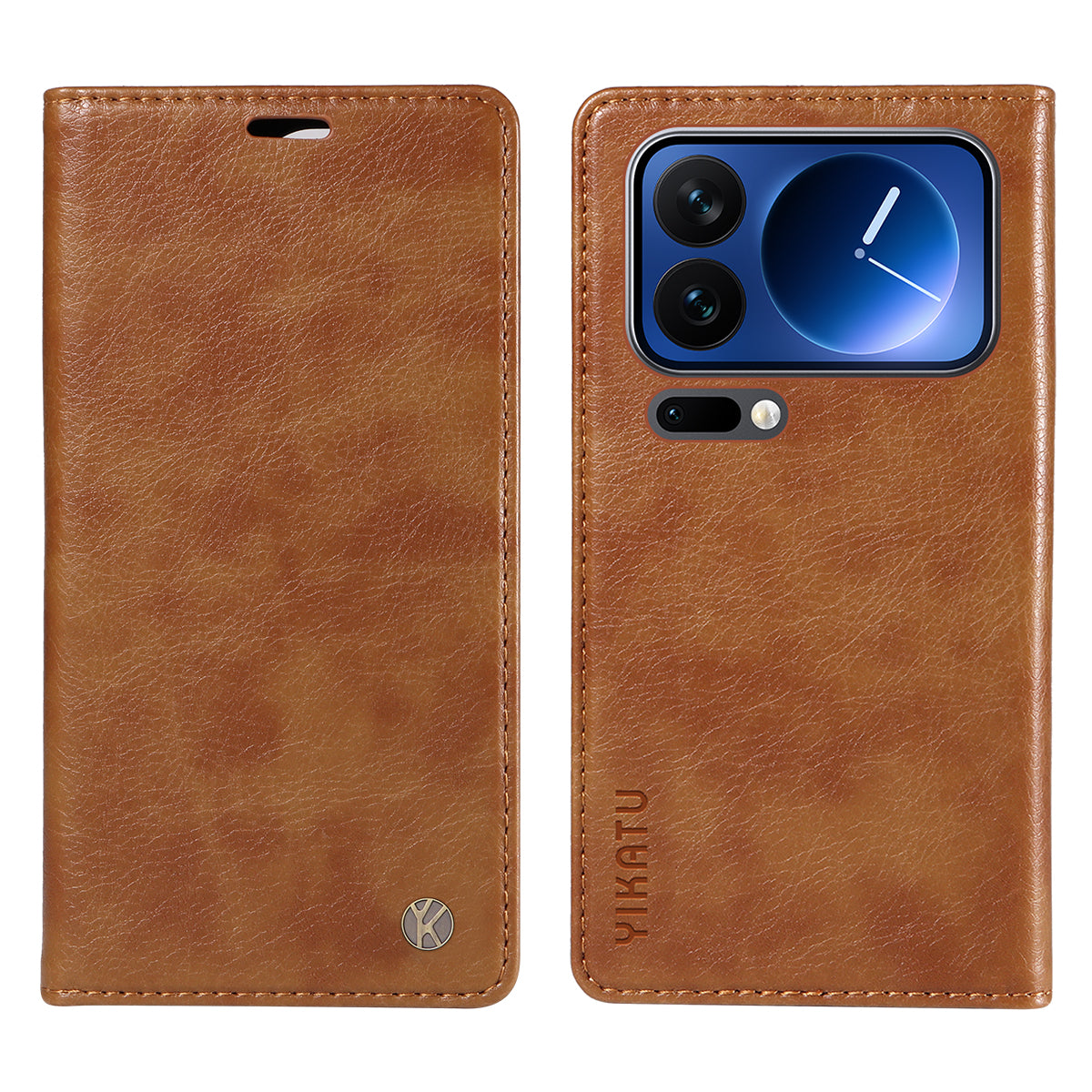 YIKATU For Xiaomi 17 Pro Wallet Case  YK-006 Magnetic Closure Leather Phone Cover Litchi Texture