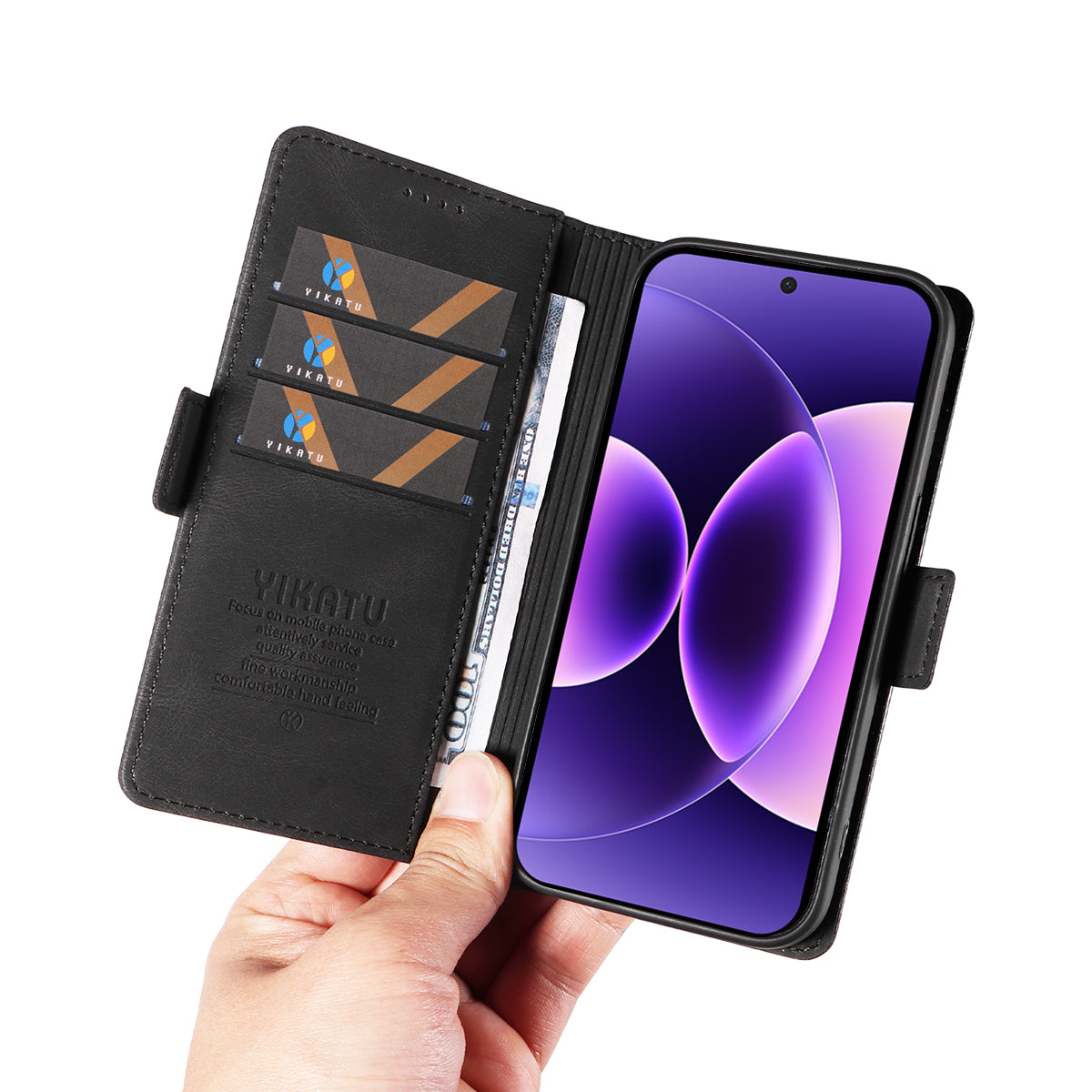 YIKATU For Xiaomi 17 Pro Leather Case  YK-005 Skin-touch Feeling Wallet Phone Cover