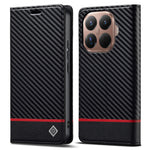 LC.IMEEKE For Xiaomi 15T Pro Wallet Case Carbon Fiber Texture Leather Phone Cover