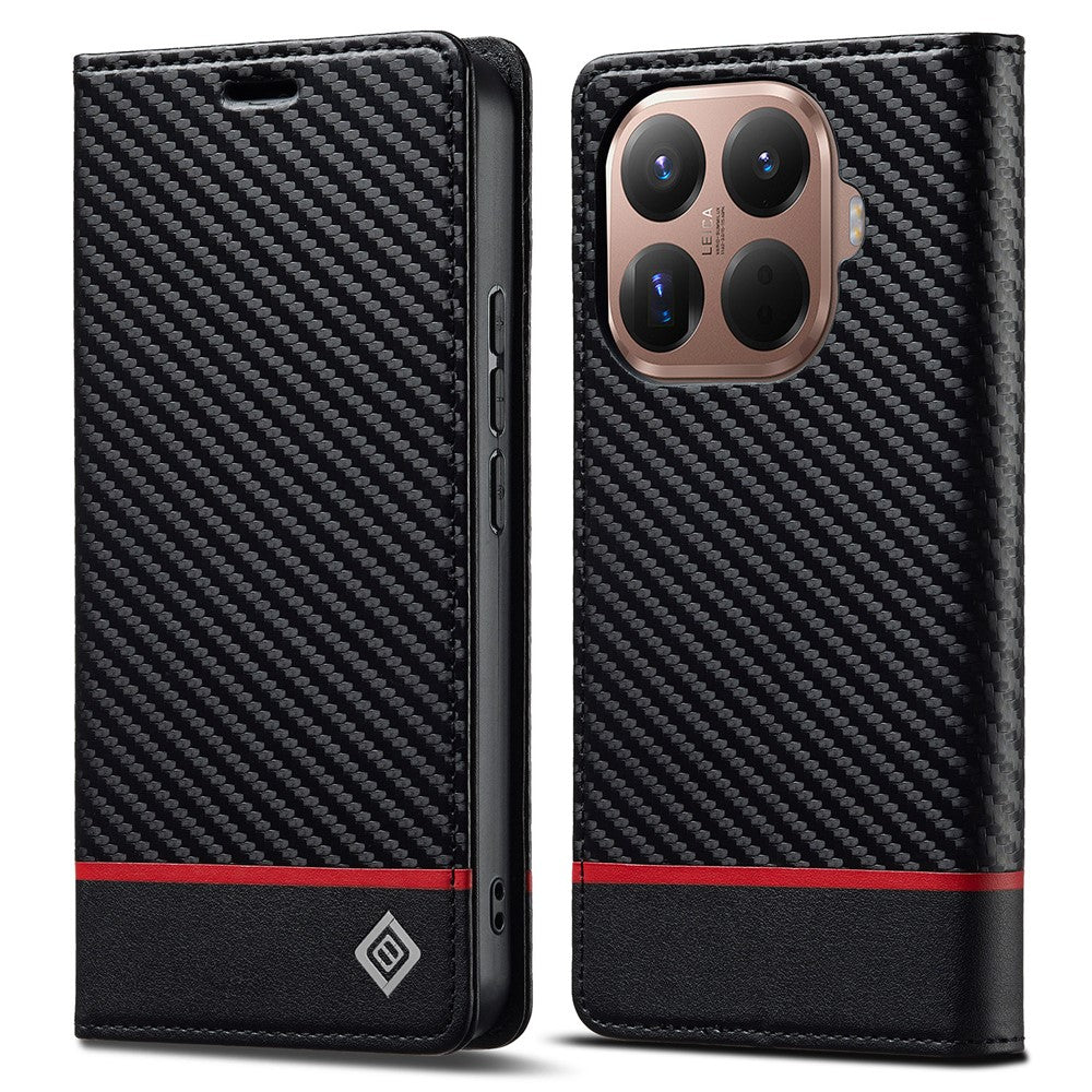LC.IMEEKE For Xiaomi 15T Pro Wallet Case Carbon Fiber Texture Leather Phone Cover
