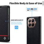 LC.IMEEKE For Xiaomi 15T Pro Wallet Case Carbon Fiber Texture Leather Phone Cover
