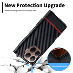 LC.IMEEKE For Xiaomi 15T Pro Wallet Case Carbon Fiber Texture Leather Phone Cover