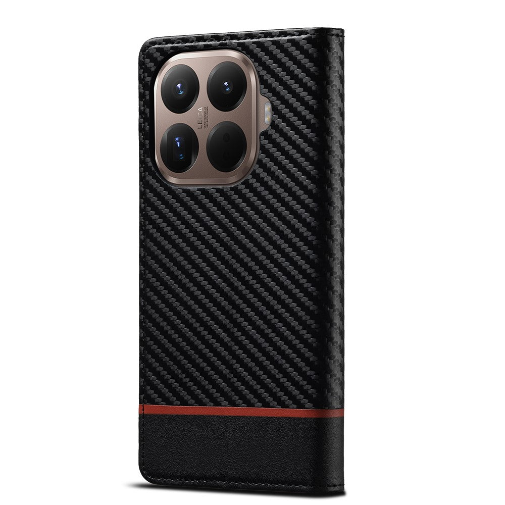 LC.IMEEKE For Xiaomi 15T Pro Wallet Case Carbon Fiber Texture Leather Phone Cover