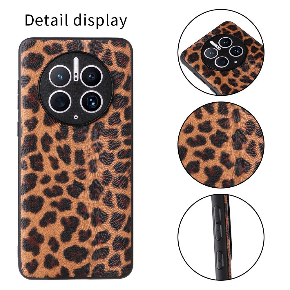 For Huawei Mate 50 Pro 4G PU Leather + PC + TPU Shockproof Phone Case Camera Protection Anti-Scratch Cover