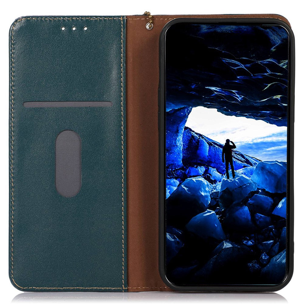 KHAZNEH For Samsung Galaxy S26 Ultra Case Wallet Genuine Cow Leather Phone Cover Nappa Texture