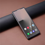Samsung Galaxy Z Fold4 5G Magnetiskt Skal Kolfibertextur PC mobilskal med Härdat Glasfilm