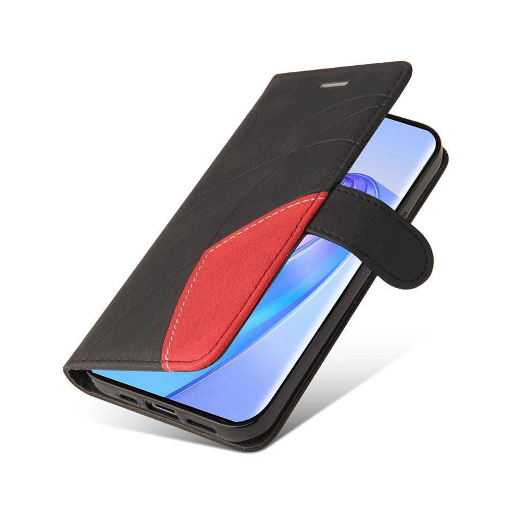 For Honor X40 5G / X9a 5G / Magic5 Lite 5G Leather Case Wallet Stand Color Splicing Phone Cover