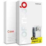 NORTHJO 5 in 1 Set for iPhone 16 Plus Magnetic Case PC + TPU Phone Cover with 2 Front Screen Protector + 2 Lens Film