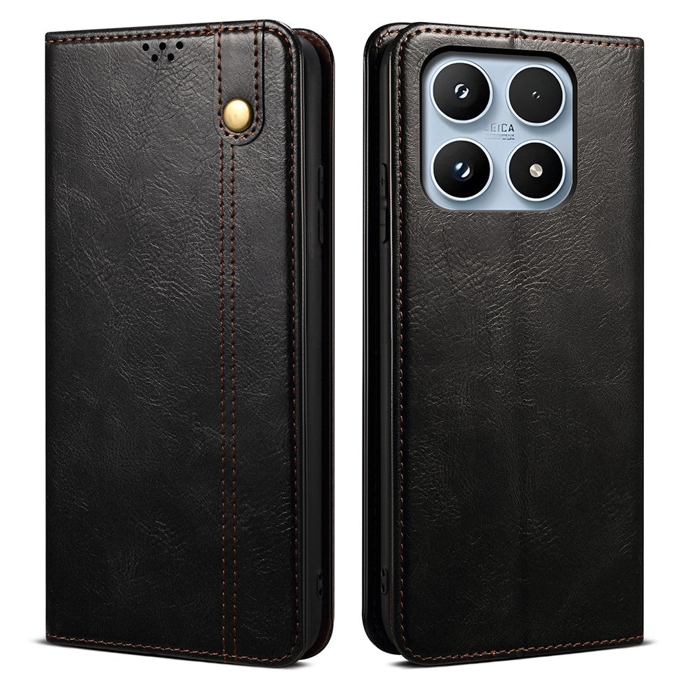 For Xiaomi 17 Case Crazy Horse Texture Waxy Leather Wallet Stand Phone Cover