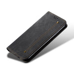 For Xiaomi 17 Case Jeans Cloth Texture Anti-Scratch Leather Stand Phone Cover