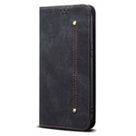 For Xiaomi 17 Case Jeans Cloth Texture Anti-Scratch Leather Stand Phone Cover