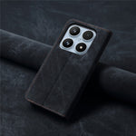 For Xiaomi 17 Case Jeans Cloth Texture Anti-Scratch Leather Stand Phone Cover
