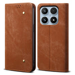 For Xiaomi 17 Case Jeans Cloth Texture Anti-Scratch Leather Stand Phone Cover