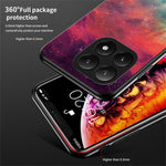 For Xiaomi 15T Case Starry Sky Pattern Tempered Glass Phone Cover