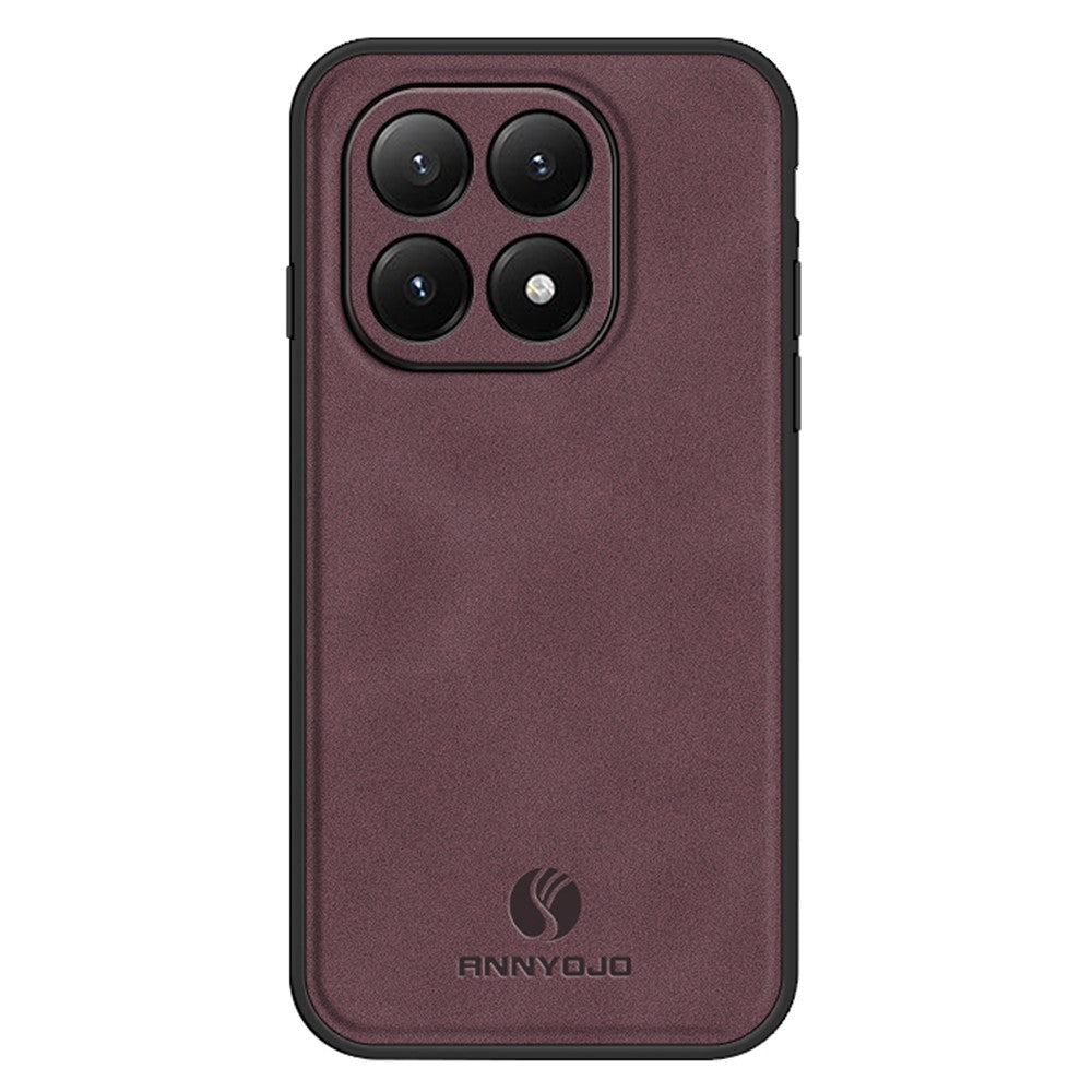 ANNYOJO Skal För Xiaomi 15T Pro PU-läder + PC + TPU Fallskyddande Baksida Till mobilen