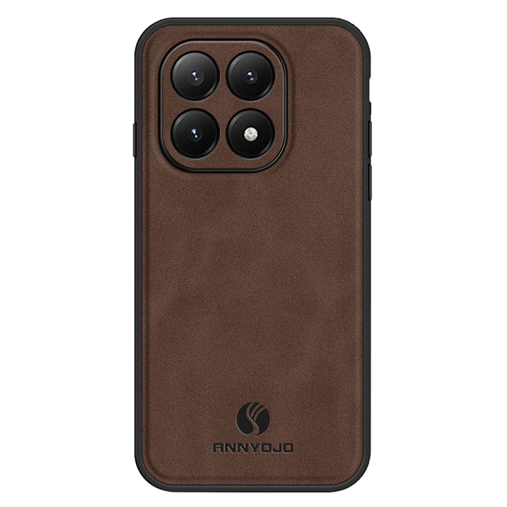 ANNYOJO Skal För Xiaomi 15T Pro PU-läder + PC + TPU Fallskyddande Baksida Till mobilen