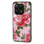For Xiaomi 15T Pro Case Floral Pattern TPU + Tempered Glass Protective Phone Cover