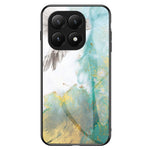 For Xiaomi 15T Pro Case Marble Pattern Tempered Glass + PC + TPU Protective Phone Cover