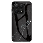 For Xiaomi 15T Pro Case Marble Pattern Tempered Glass + PC + TPU Protective Phone Cover