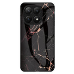 For Xiaomi 15T Pro Case Marble Pattern Tempered Glass + PC + TPU Protective Phone Cover