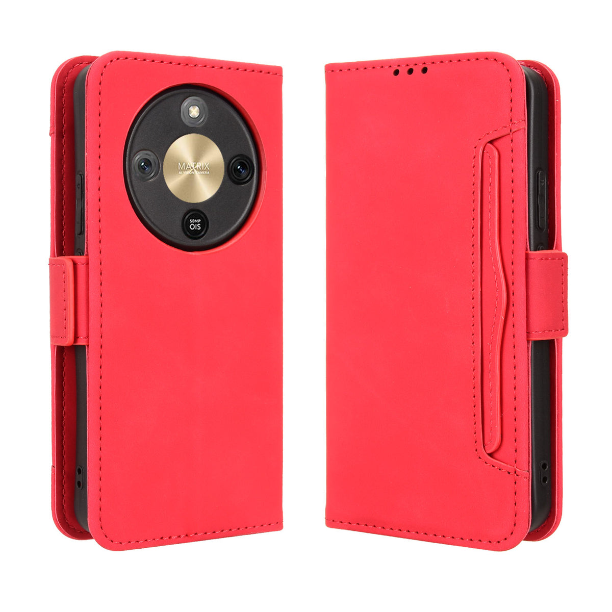 For Honor Magic8 Lite 5G / X9d 5G / X70 5G Leather Case Phone Wallet Cover with Multiple Card Slots