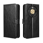 For Honor Magic8 Lite 5G / X9d 5G / X70 5G PU Leather Case with Strap Crazy Horse Texture Phone Wallet Cover