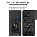 Xiaomi 15T-skal med skjutbart kameralock PC + TPU-stativmobilskal