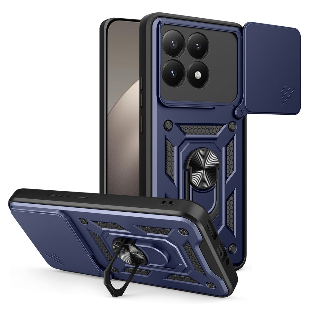 Xiaomi 15T-skal med skjutbart kameralock PC + TPU-stativmobilskal