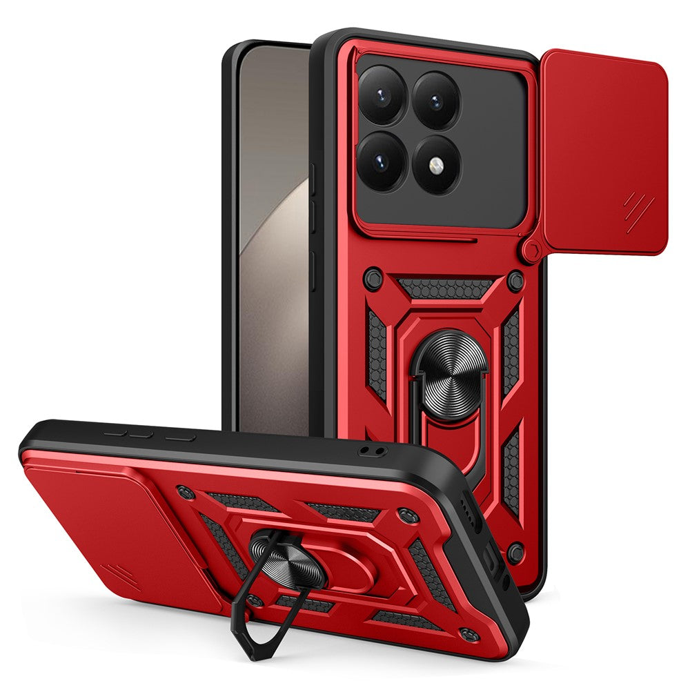 Xiaomi 15T-skal med skjutbart kameralock PC + TPU-stativmobilskal