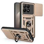Xiaomi 15T-skal med skjutbart kameralock PC + TPU-stativmobilskal