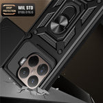 For Xiaomi 15T Pro Case with Slide Camera Lid PC + TPU Kickstand Phone Cover