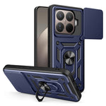 For Xiaomi 15T Pro Case with Slide Camera Lid PC + TPU Kickstand Phone Cover