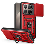 For Xiaomi 15T Pro Case with Slide Camera Lid PC + TPU Kickstand Phone Cover