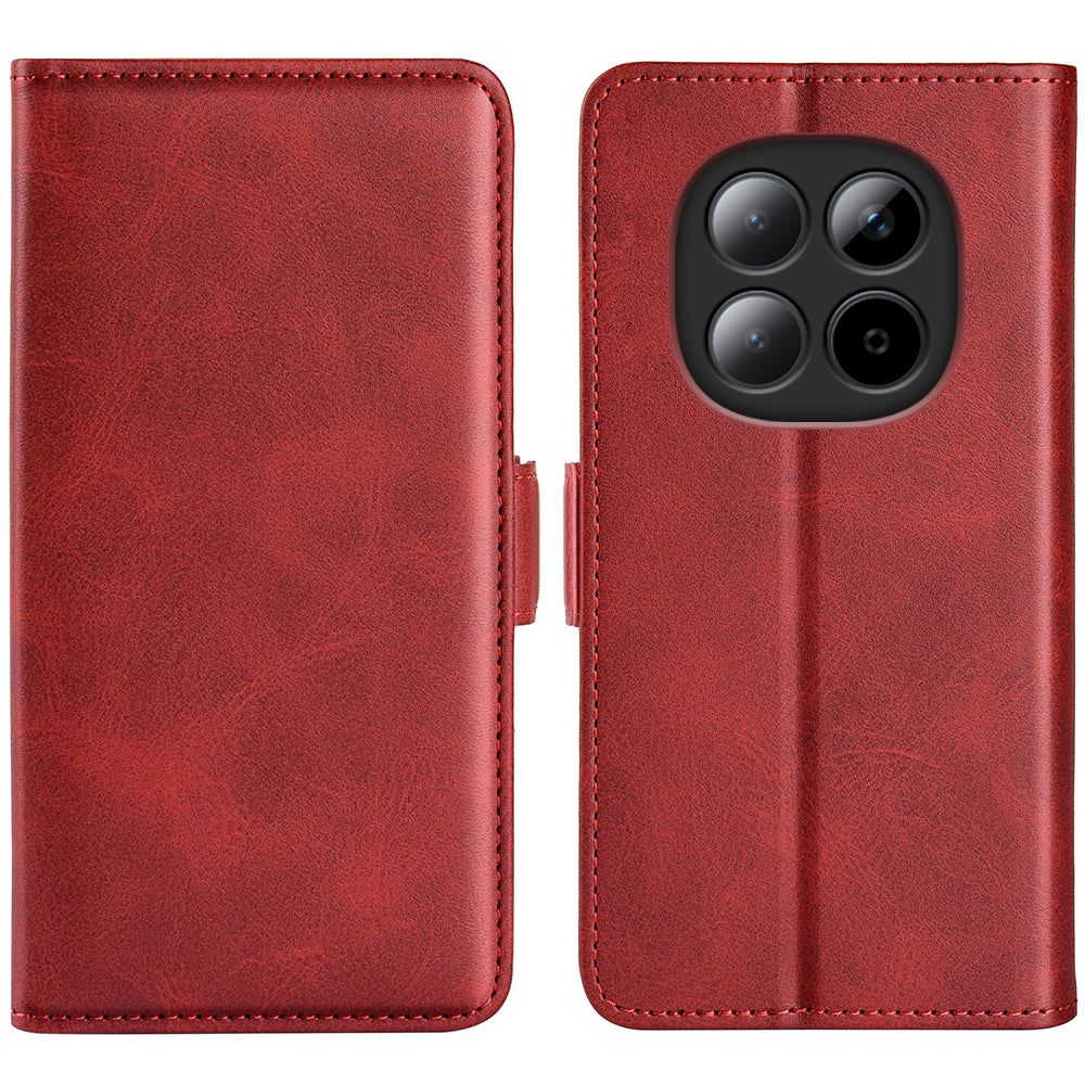 For Xiaomi Poco M8 Pro 5G / Redmi Note 15 Pro+ 5G (Global) Case Calf Texture Leather Wallet Phone Cover