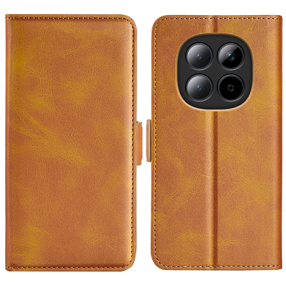 For Xiaomi Poco M8 Pro 5G / Redmi Note 15 Pro+ 5G (Global) Case Calf Texture Leather Wallet Phone Cover