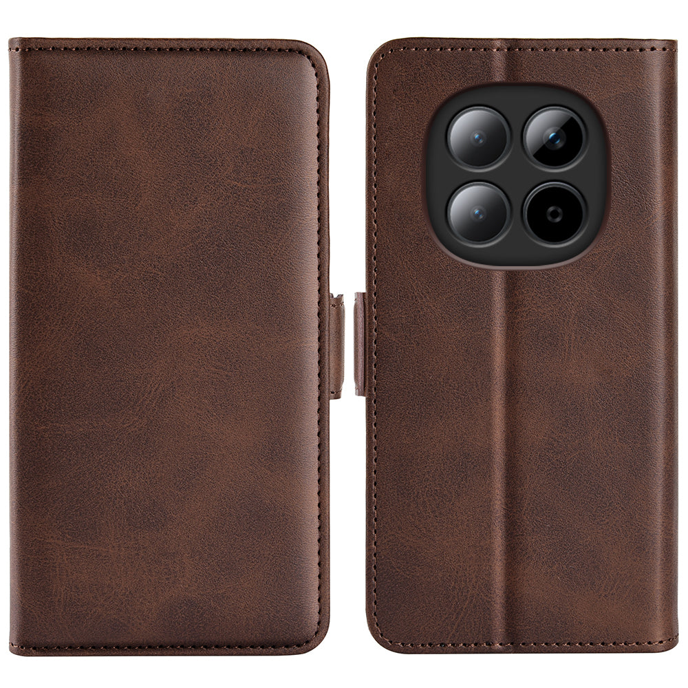 For Xiaomi Poco M8 Pro 5G / Redmi Note 15 Pro+ 5G (Global) Case Calf Texture Leather Wallet Phone Cover
